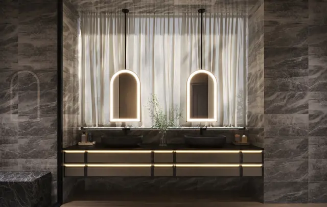 Robern Hanging Lit Matte Black1