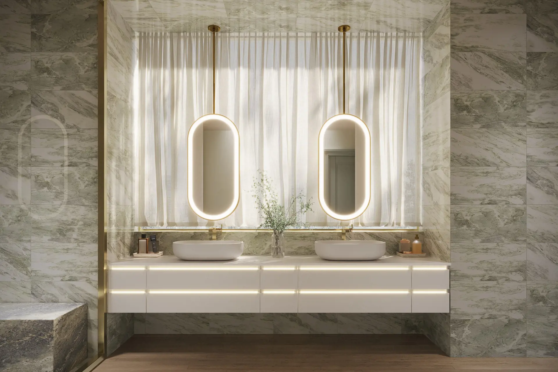 Robern Hanging Lit Brass1 (1)